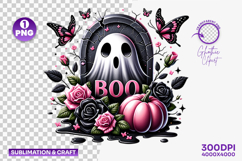 halloween boo ghost png, ghost flower pumpkin clipart, spooky cute sublimation, halloween floral ghost png, pumpkin flower clipart, halloween sublimation design, cute ghost png, autumn ghost clipart, halloween png design, floral halloween ghost