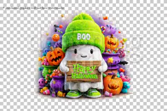 Happy Halloween Ghost Graphic, Halloween PNG, Boo Ghost, g3 Product Image 2