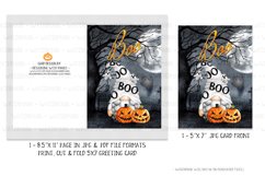 Boo 5x7 Printable Halloween Gnome Girl Greeting Card Product Image 2