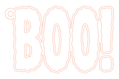 Halloween Boo! Keyring Laser Cut SVG Product Image 2