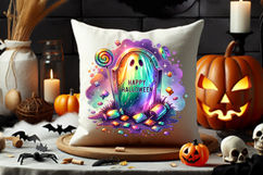 Halloween Boo Pastel Ghost Candy Clipart PNG Sublimation Product Image 4