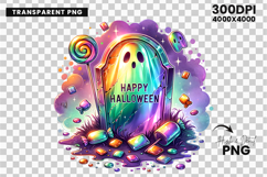 Halloween Boo Pastel Ghost Candy Clipart PNG Sublimation Product Image 5