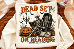 Halloween Book Lover Skeleton PNG,Halloween Sublimation Product Image 2