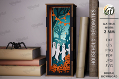 Halloween Book Nook Laser Cut. Halloween Decor SVG Product Image 1