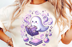 halloween book ghost png, reading ghost clipart, book lover halloween sublimation, spooky cute ghost with book, cozy halloween ghost png, halloween sublimation clipart, bookish ghost design, autumn ghost reading png, kawaii ghost with book, halloween book