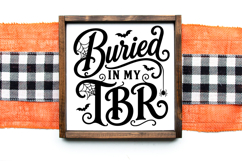 Spooky TBR pile book lover SVG