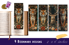 Funny Tiger Bookmark Printable Sublimation PNG| Book Product Image 1