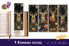 Christmas Bookmark PNG, Christmas Deer Bookmark Printable Product Image 1