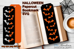 HALLOWEEN Bookmark Papercut Template Svg|Bookmark Bats Svg Product Image 1
