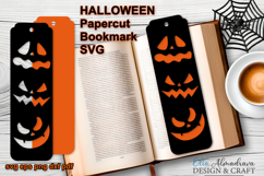HALLOWEEN Bookmark Papercut Template Svg|Bookmark Pumpkins Product Image 1