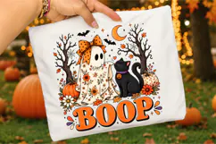 Halloween Boop Ghost Cat PNG,Spooky Season Png Product Image 3