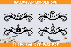 Halloween Border SVG, Spooky Decorative Frame SVG, Gothic Product Image 2
