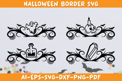 Halloween Border SVG, Spooky Decorative Frame SVG, Gothic Product Image 2