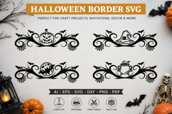 Halloween Border SVG, Spooky Decorative Frame SVG, Gothic Product Image 1