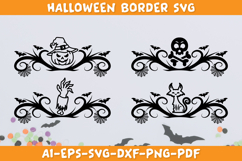 Halloween Border SVG, Spooky Decorative Frame SVG, Gothic Product Image 2