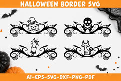 Halloween Border SVG, Spooky Decorative Frame SVG, Gothic Product Image 1