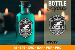 Halloween Bottle Labels | Witch Potion Label Product Image 2