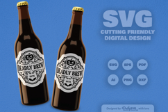 Halloween Bottle Label SVG Product Image 2
