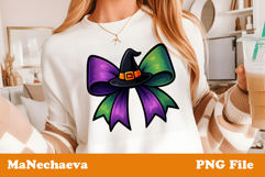 Coquette Halloween Witch Hat Bow Clipart | PNG Product Image 1