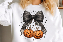 Halloween Bow and Pumpkin PNG Product Image 3