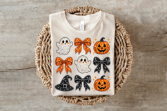 Halloween Bow Ghost Pumpkin Bling PNG Product Image 6