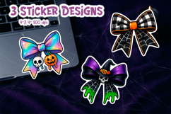 Halloween Bow Stickers Bundle | 30 Spooky Designs Product Image 5