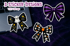 Halloween Bow Stickers Bundle | 30 Spooky Designs Product Image 11