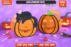 Halloween Spooky Box Laser Cut, Candy Treat Basket SVG Product Image 1