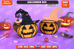 Halloween Spooky Box Laser Cut, Candy Treat Basket SVG Product Image 1