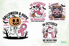 Halloween Breast Cancer SVG Sublimation Product Image 1