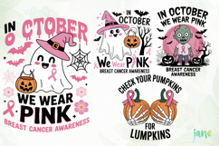 Halloween Breast Cancer SVG Sublimation Product Image 1