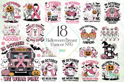 Halloween Breast Cancer SVG Sublimation Product Image 1