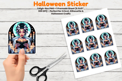 Halloween Sticker, Bride of Frankenstein Sticker, Gothic Halloween PNG, Retro Monster PNG, Spooky Sticker Design, Halloween PNG, Horror Bride Sticker, Vintage Halloween Sticker, Printable Halloween Stickers, Cricut Halloween Design