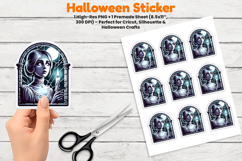 Halloween Sticker, Bride of Frankenstein Sticker, Gothic Halloween PNG, Retro Monster Sticker, Spooky Window Design, Halloween PNG, Horror Bride Sticker, Printable Halloween Stickers, Cricut Halloween Design, Halloween Sublimation