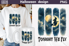 Witch Full MoonBrush Stroke | Tonight We Fly PNG Product Image 1
