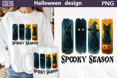 Dark Watercolor Halloween Brush Strokes | Spooky Season Product Image 10