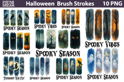 Dark Watercolor Halloween Brush Strokes | Spooky Season Product Image 1