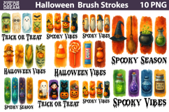 Watercolor Halloween Brush Strokes | Spooky Season Clipart Product Image 1