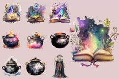 Encrusted Halloween Watercolour Clipart PNG 44 Product Image 2