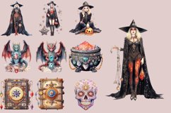 Encrusted Halloween Watercolour Clipart PNG 44 Product Image 3