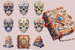 Encrusted Halloween Watercolour Clipart PNG 44 Product Image 4