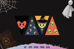 Halloween Bunting Flags SVG File Product Image 1