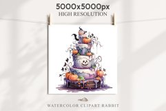 watercolor halloween cake, spooky party clipart, sublimation nursery, Creepy Witch art, baking Halloween Cake Spooky Baking Clipart PNG Scrapbooking Junk Fairy Tale Art Image Watercolor Transparent Print illustration sublimation creepy printable digital