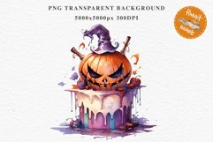 Halloween Cake Spooky Baking Clipart PNG Scrapbooking Junk Fairy Tale Art Image Watercolor Transparent Print illustration sublimation creepy printable digital watercolor halloween cake, spooky party clipart, sublimation nursery, Creepy Witch art, baking