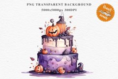 Halloween Cake Spooky Baking Clipart PNG Scrapbooking Junk Fairy Tale Art Image Watercolor Transparent Print illustration sublimation creepy printable digital watercolor halloween cake, spooky party clipart, sublimation nursery, Creepy Witch art, baking