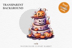 Halloween Cake Spooky Baking Clipart PNG Scrapbooking Junk Fairy Tale Art Image Watercolor Transparent Print illustration sublimation creepy printable digital watercolor halloween cake, spooky party clipart, sublimation nursery, Creepy Witch art, baking