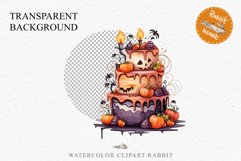 Halloween Cake Spooky Baking Clipart PNG Scrapbooking Junk Fairy Tale Art Image Watercolor Transparent Print illustration sublimation creepy printable digital watercolor halloween cake, spooky party clipart, sublimation nursery, Creepy Witch art, baking