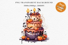 Halloween Cake Spooky Baking Clipart PNG Scrapbooking Junk Fairy Tale Art Image Watercolor Transparent Print illustration sublimation creepy printable digital watercolor halloween cake, spooky party clipart, sublimation nursery, Creepy Witch art, baking