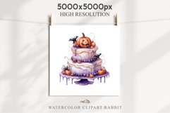 Halloween Cake Spooky Baking Clipart PNG Scrapbooking Junk Fairy Tale Art Image Watercolor Transparent Print illustration sublimation creepy printable digital watercolor halloween cake, spooky party clipart, sublimation nursery, Creepy Witch art, baking