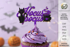 Halloween Cake Topper Laser Cut. Hocus Pocus SVG Product Image 1